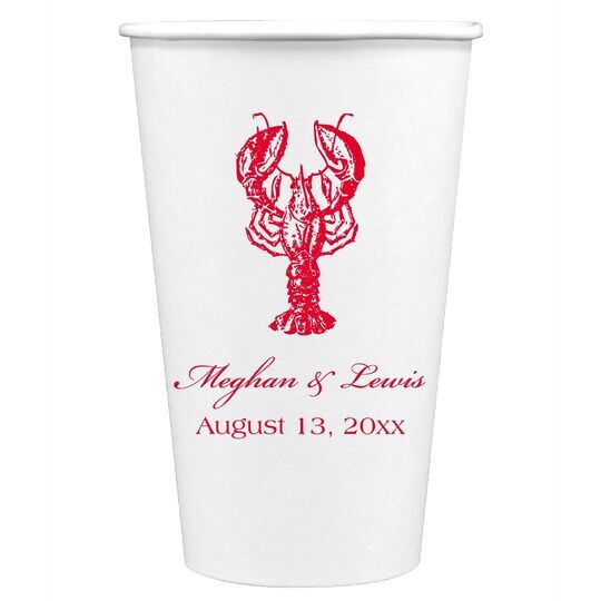 Lobster Paper Coffee Cups